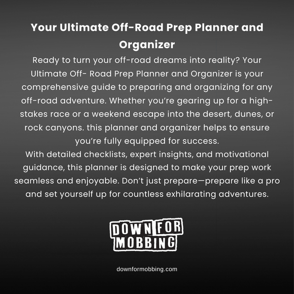 Your Ultimate Off-Road Prep Planner and Organizer (Digital PDF Download)