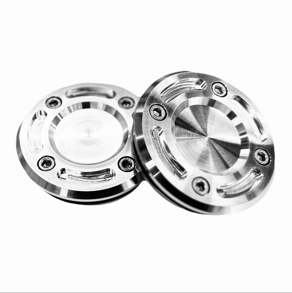 James Way Off-Road D44 Hub Cover Kit - Raw/Black Anodized Finish